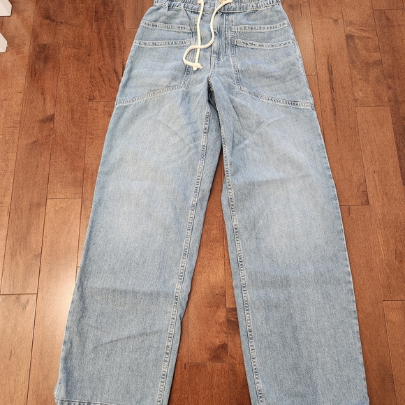 Ba&Sh women's wide leg blue jeans in size 36 - Picture 1 of 14